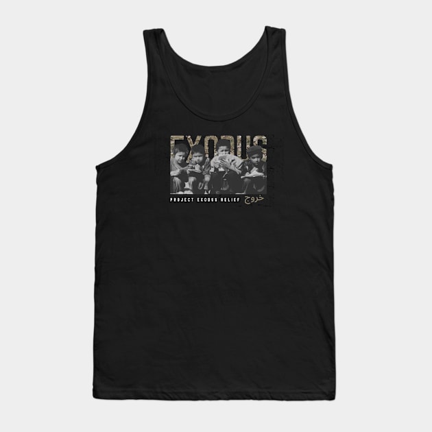 Exodus camo Afghan children (dark background) Tank Top by Pro Exodus Relief 